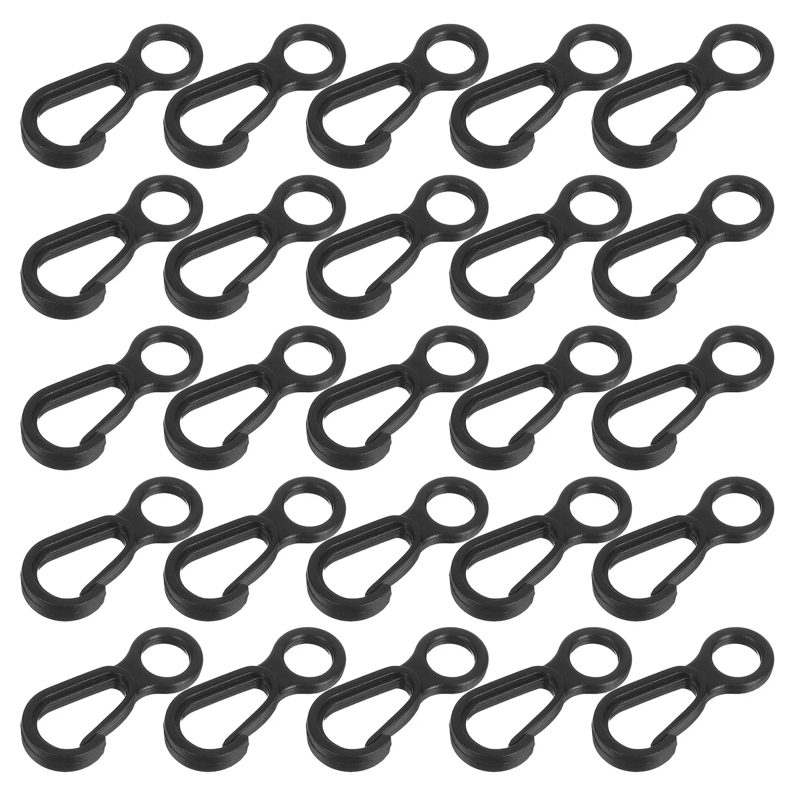 

50pcs Mini Carabiner Durable Plastic Hooks Lightweight Compact Camping Mountaineering Safety Clips Outdoor Rope Hook