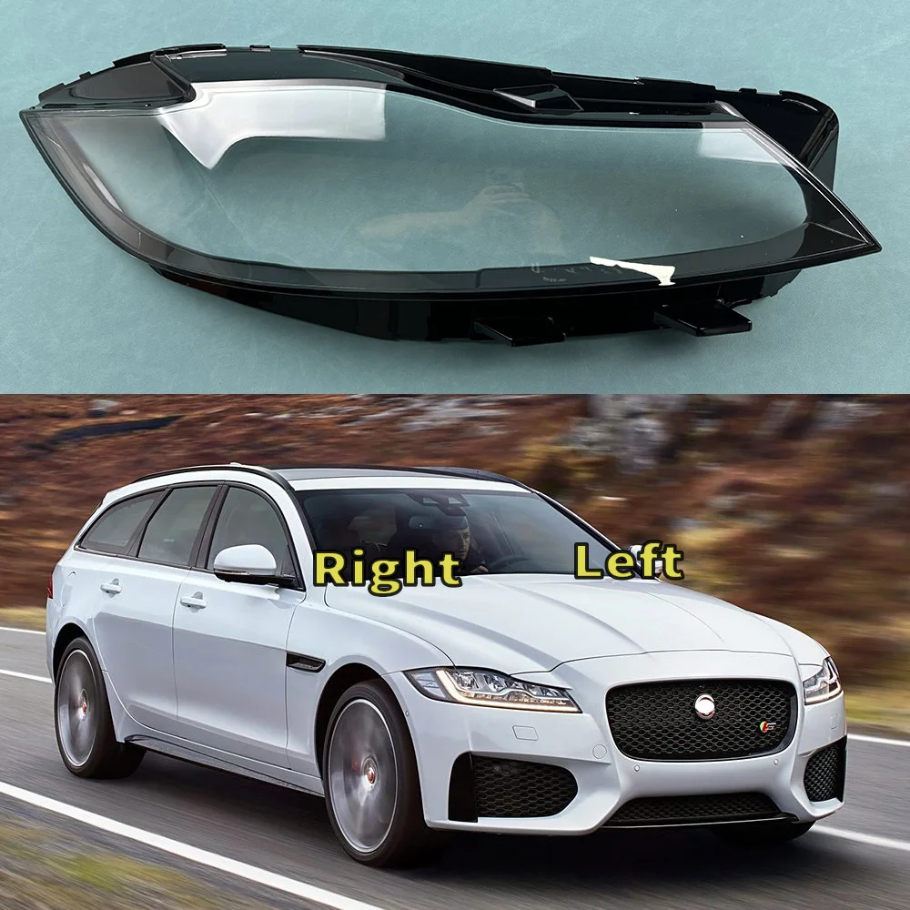 For Jaguar XF XFL 2016 2017 2018 2019 2020 Headlight Cover Transparent PC Headlamp Shell Car Light Protective Cover Accessories