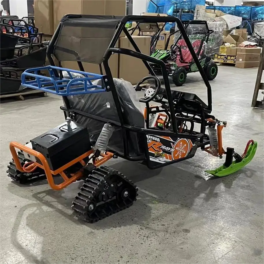 QIQU Heavy-Duty Steel Frame & Dual Disc Brakes 200KG Load Capacity 48V800W Two-Seater Electric Snowmobile