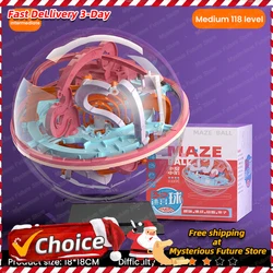 Newest 3D Maze Ball Ball Rolling Toy Children's Cube Focus on Intelligence Development, Puzzle Thinking Training, Ball Rolling