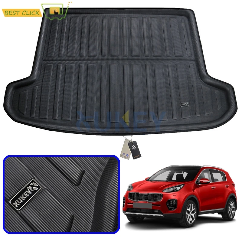 Tailored Boot Liner Tray For Kia Sportage QL 2016 2017 2018 2019 Car Rear Trunk Cargo Mat Floor Sheet Carpet Mud Protective Pad