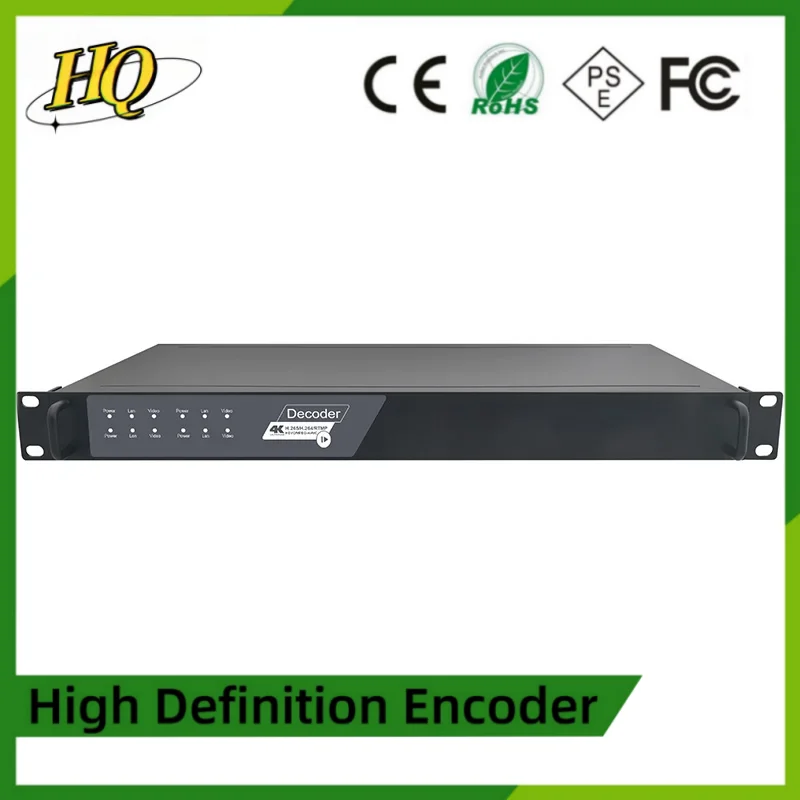 

Ultra HD Video Decoder for Cable and TV Systems, 1U 4 Channels, 4K, IP to HDMI, SDI, CVBS, VGA