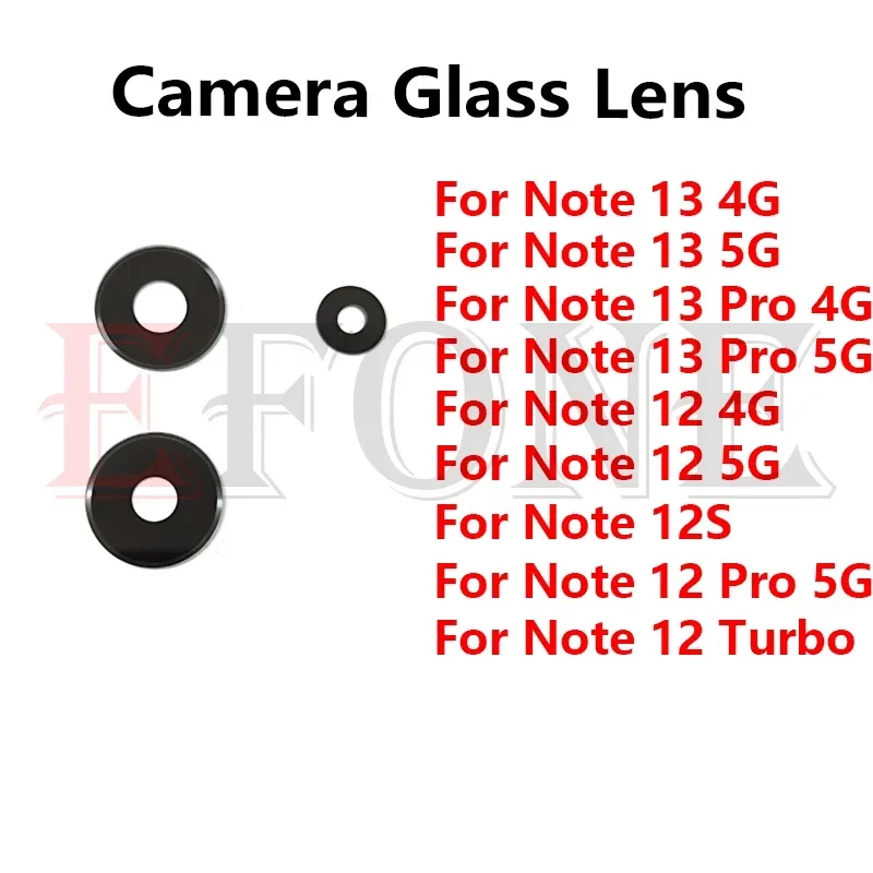 

Для Xiaomi Redmi Note 13 Pro Plus 4G 5G (Китай) 12S 12T 12 Pro Plus Turbo 5G Стеклянная линза задней камеры с клеем