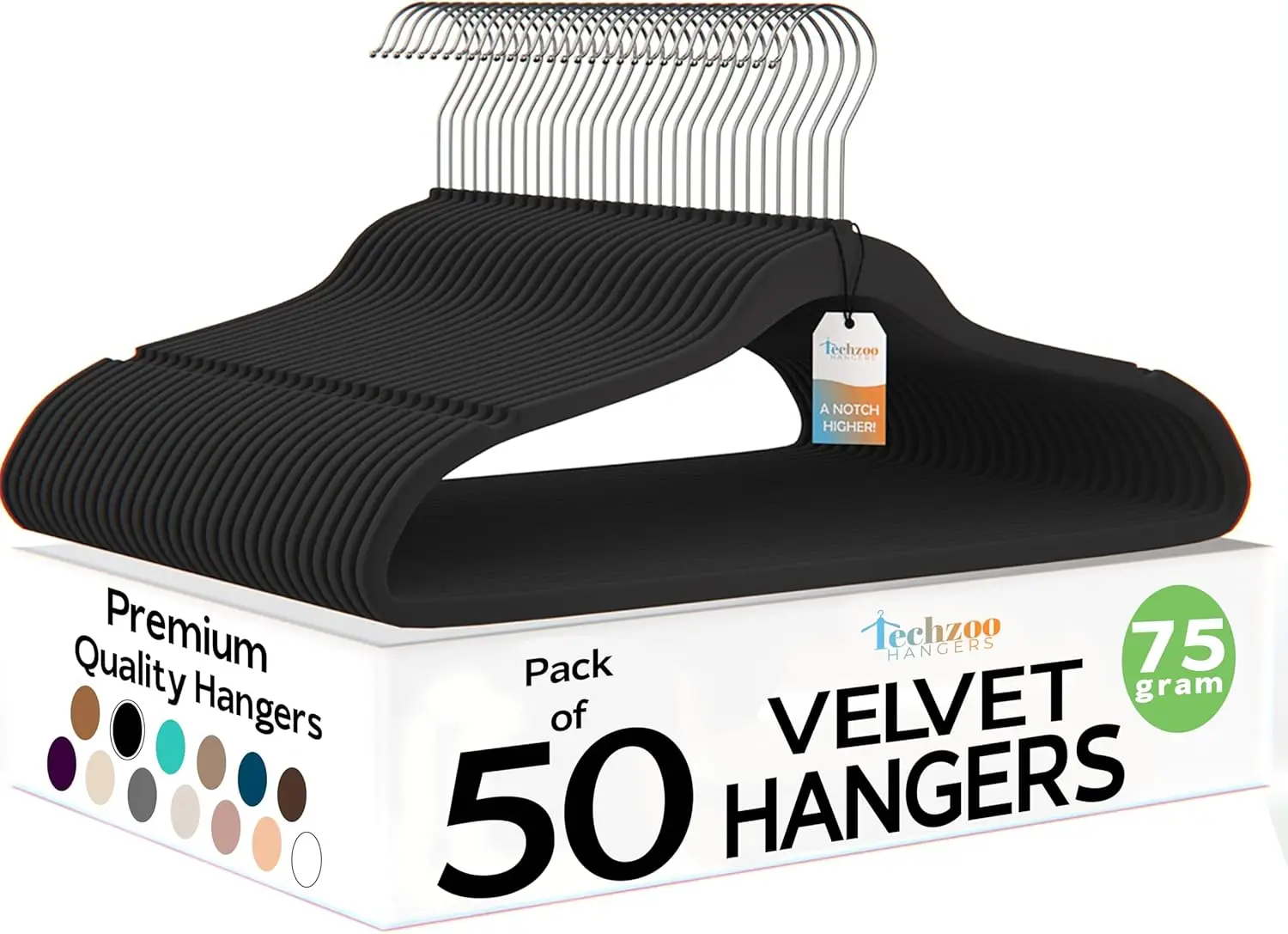 

50 Pack New Premium Quality Velvet Hangers Ultra Thin Non Slip Adult Felt Space Saving Hangers for