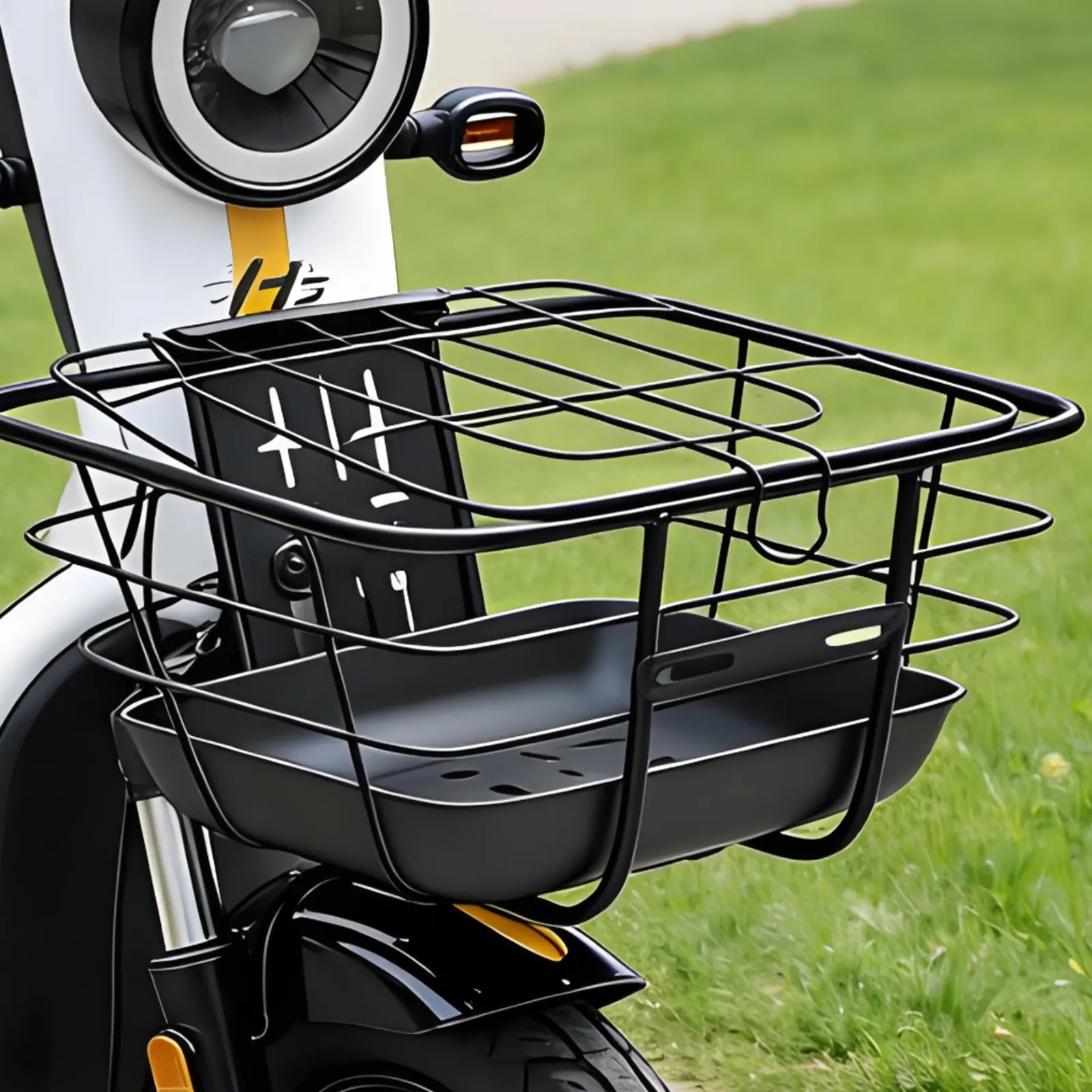 

Electric Bicycle Front Basket Anti-Vibration Electric Bike Basket Universal Fit Sturdy for Shopping