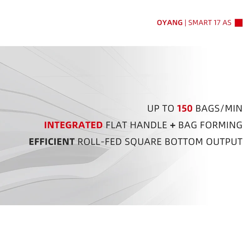 YG Machinery Smart17 AS Series High Speed Kraft Bag Square Bottom Paper Bag Making Machine Handle Paper Bag Making Machine