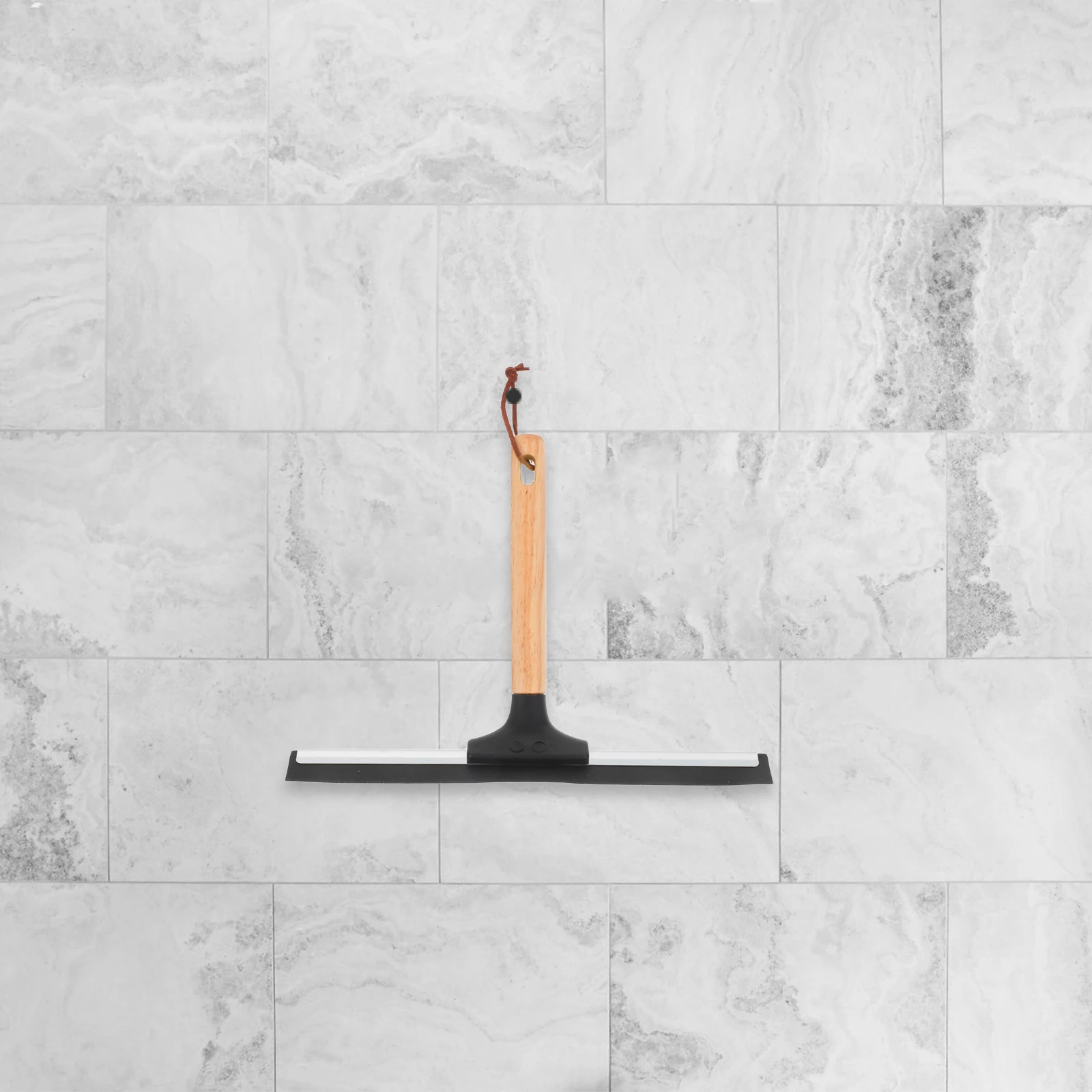 

10-дюймовый скребок для стекла с деревянной ручкой, скребок для окон, инструмент для очистки душевой двери, ванной комнаты, домашнего коммерческого использования, прочный