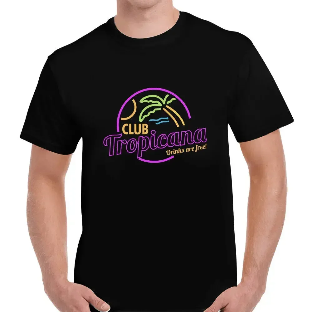 Herren Club Tropicana gedruckt T-Shirt 80er Jahre Kostüm Disco Party Musik Wham Stolz Frau Mann Vintage Musik Street Fashion Tops