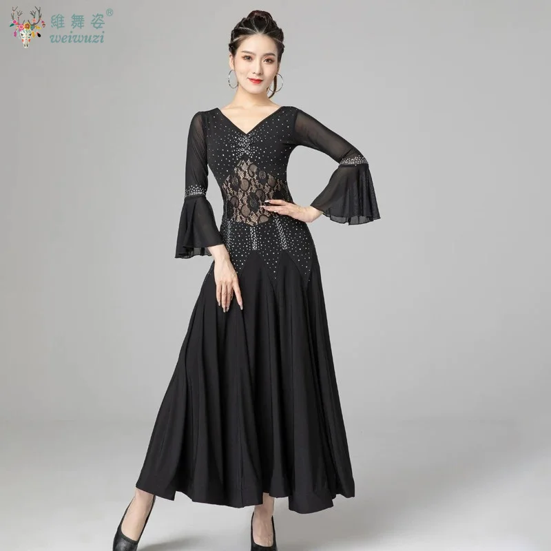 

Modern Dance Dress Women Professional National Standard Dance Costumes Ballroom Dance Waltz Foxtrot Tango Competition Clothing