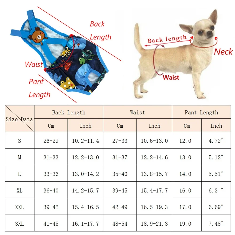 Cartoon Female Dog Shorts Underwear Pet Physiological Pants Diaper Briefs For Small Medium Dogs Puppy Schnauzer Mascotas Panties_voghion.com