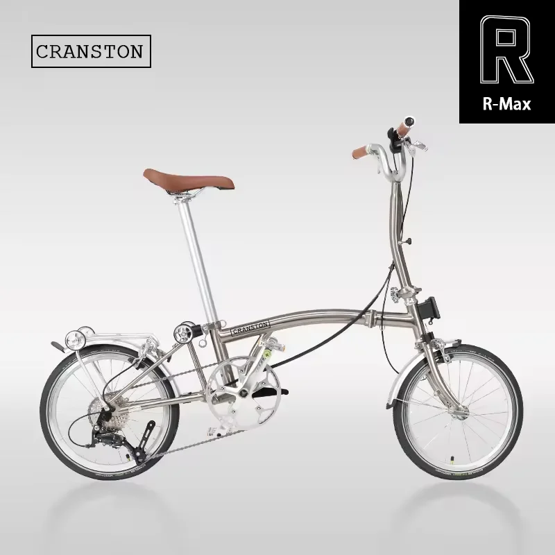 CRANSTON 16-inch 9-speed R9 Max Tri-folding Bike Electroplate Steel Frame Light Weight Foldable Bike S bar M BAR Folding Bicycle view 2