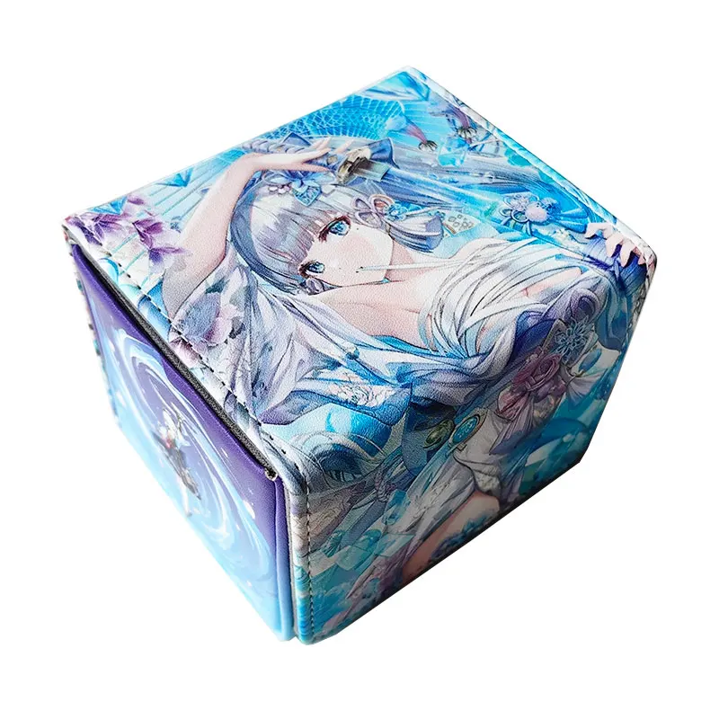 100+ PU Anime Cards Storage Box Deck Board Game TCG Cards Box Protector Bag for MGT/Pkm/Yu-gi-oh/Trading Card Collecting Game