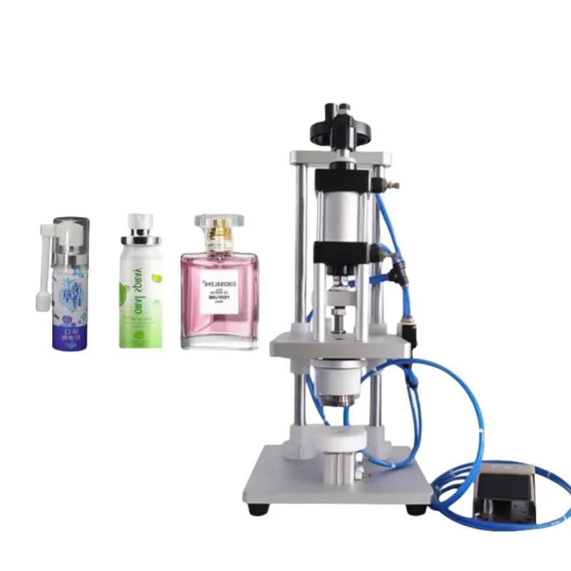 

Semi Automatic Sprayer Bottle Gripping and Sealing Machine, Perfume Bottle Capping Machine