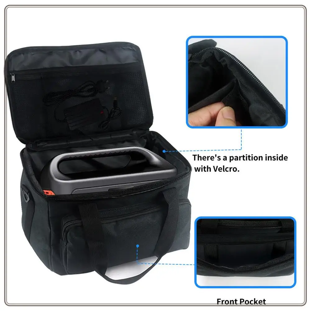 حقيبة تخزين كهربائية محمولة بسحّاب موثوقة تحمل تخزين طاقة صغير للمكتب والنزهات والمشي لمسافات طويلة، محمولة بسحاب