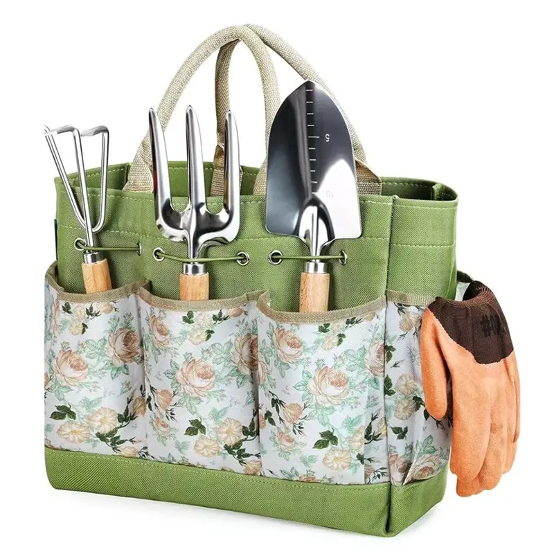 

AA01-органайзер для садовых инструментов, сумка в комплекте, набор сверхмощных садовых ручных инструментов из 9 предметов, устойчивая к ржавчине конструкция для занятий в саду
