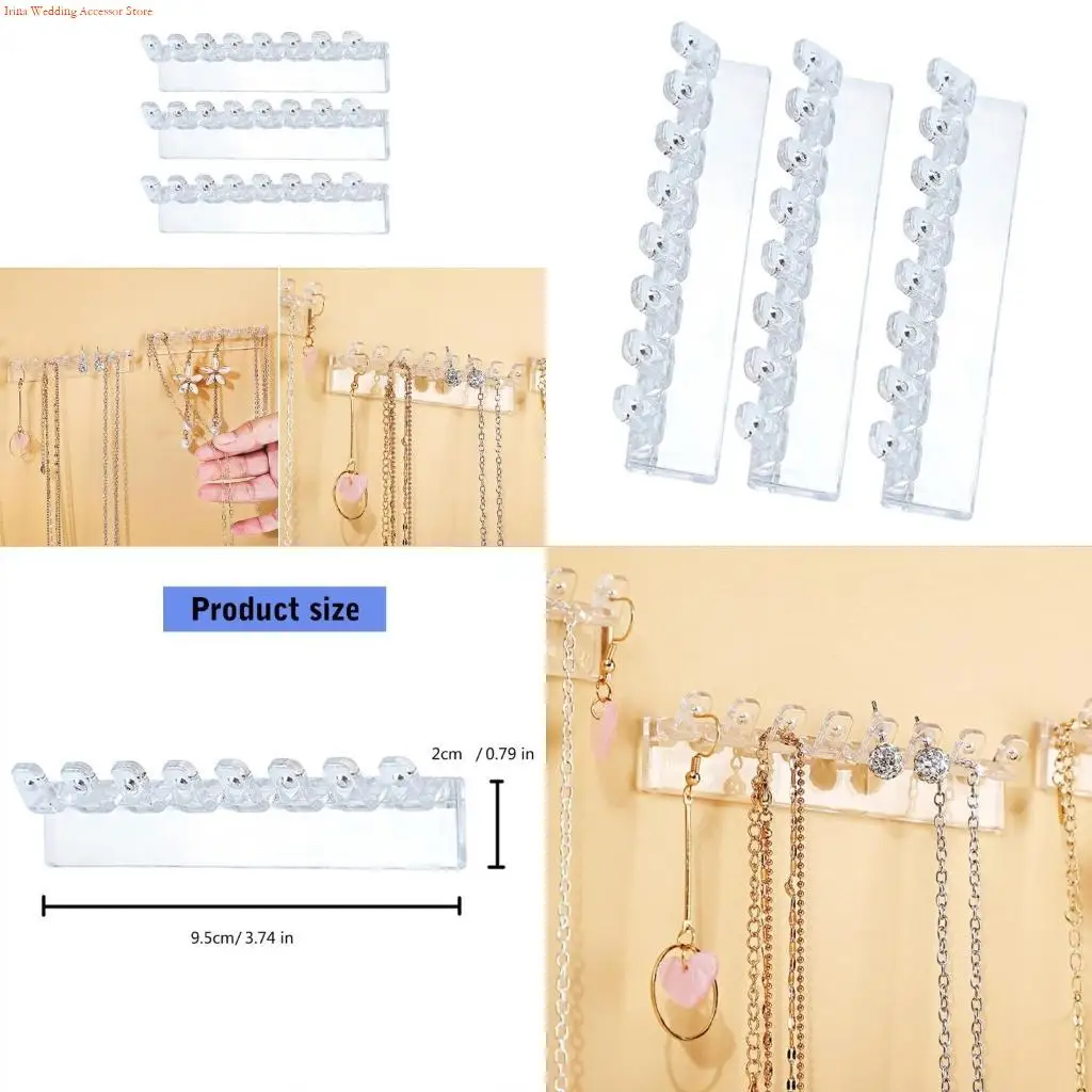 

G92D 3 шт. органайзеры для ювелирных изделий, ожерелье, держатель для сережек, настенный крючок для хранения браслетов и сережек