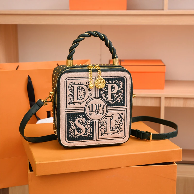 Fashion Crossbody Bag New Design Women\'s Handbag Retro Style Portable Box Large Capacity Bags Advanced Versatile Handbags