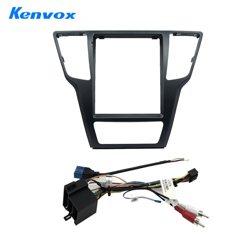 Kenvox 9.7" Tesla Vertical Screen Car Radio Fascia Frame for Senova D50 Dash Kit Install Panel wire harness Adapter