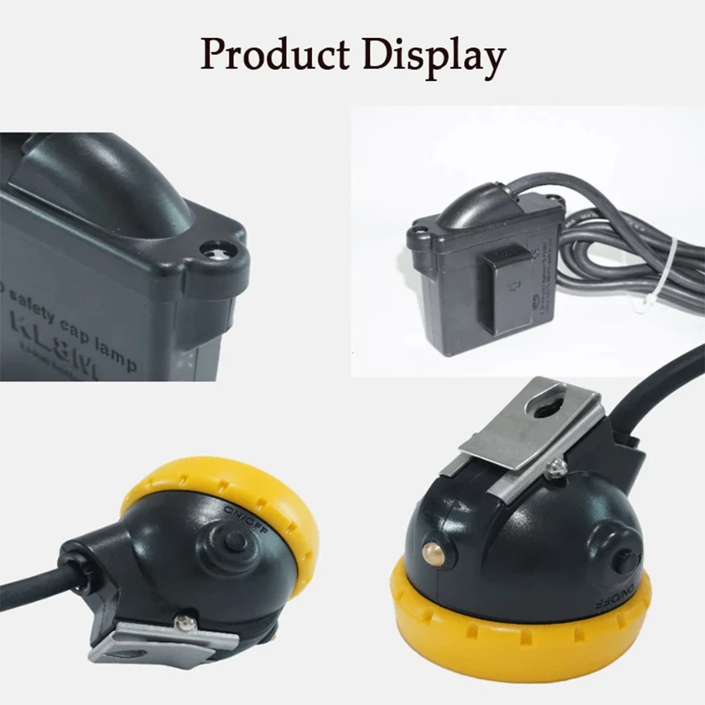 Lampada da miniera Lampada frontale da miniera ricaricabile super luminosa Lampada da cappuccio impermeabile a prova di esplosione per la caccia mineraria Pesca