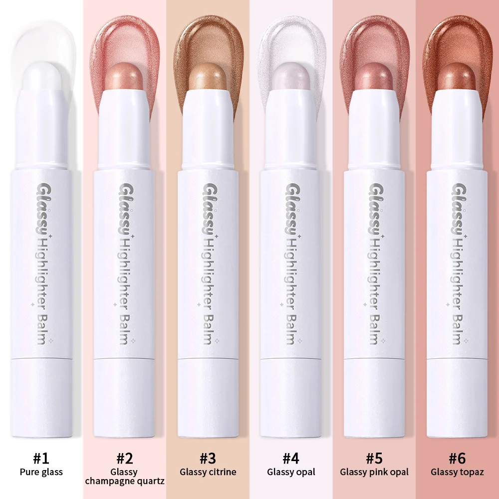 Bálsamo Iluminador Bio-Glassy Nutritivo, Construível, de Longa Duração, Não Pegajoso, Multiuso para Olhos, Bochechas, Lábios e Corpo