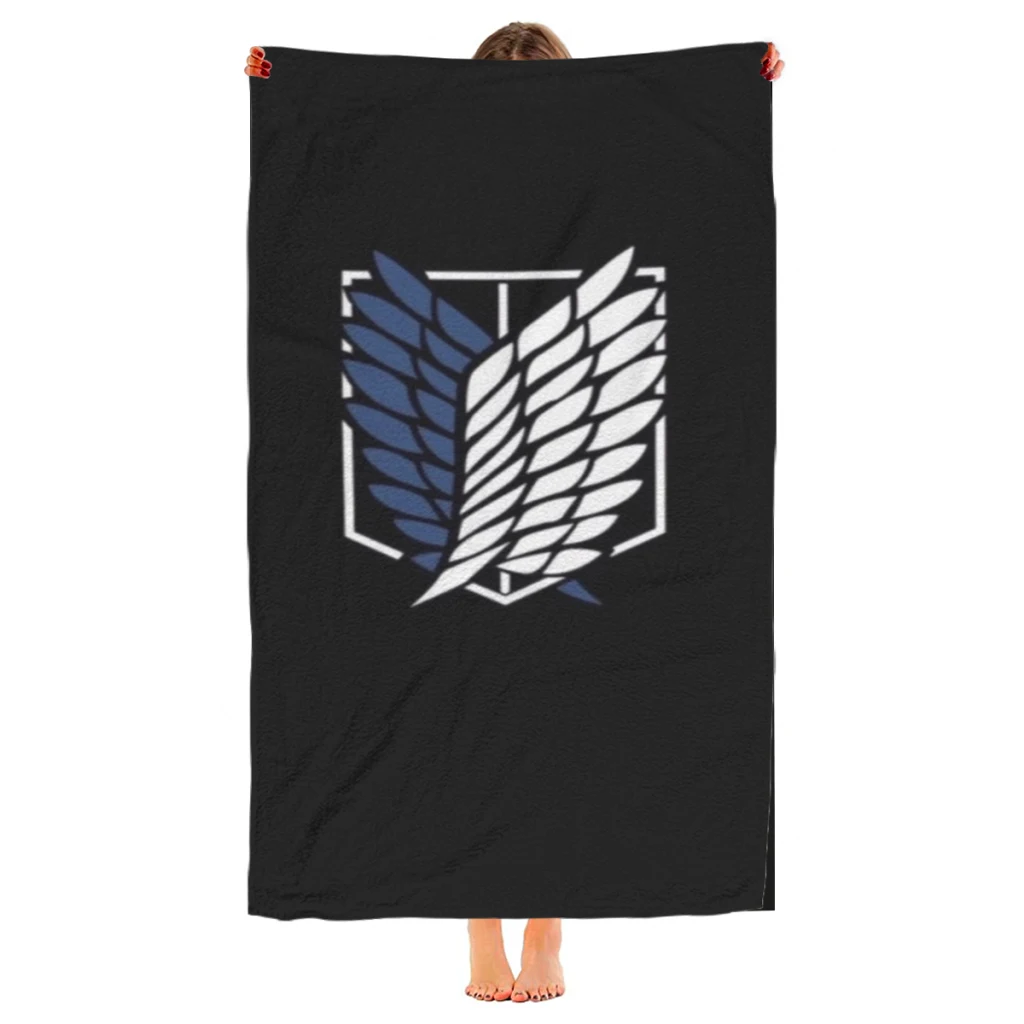 Wings of Liberty Attack on Titan Retro Beach Towel  Poncho Bathing Towels Cover-ups Quick Dry Sand Free Yoga Spa Gym Pool