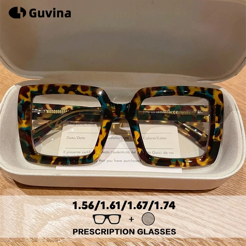 

Guvina Anti Blue Light Prescription Glasses Women Customize Progressive Photochromic Reading Glasses Myopia Hyperopia Eyewear