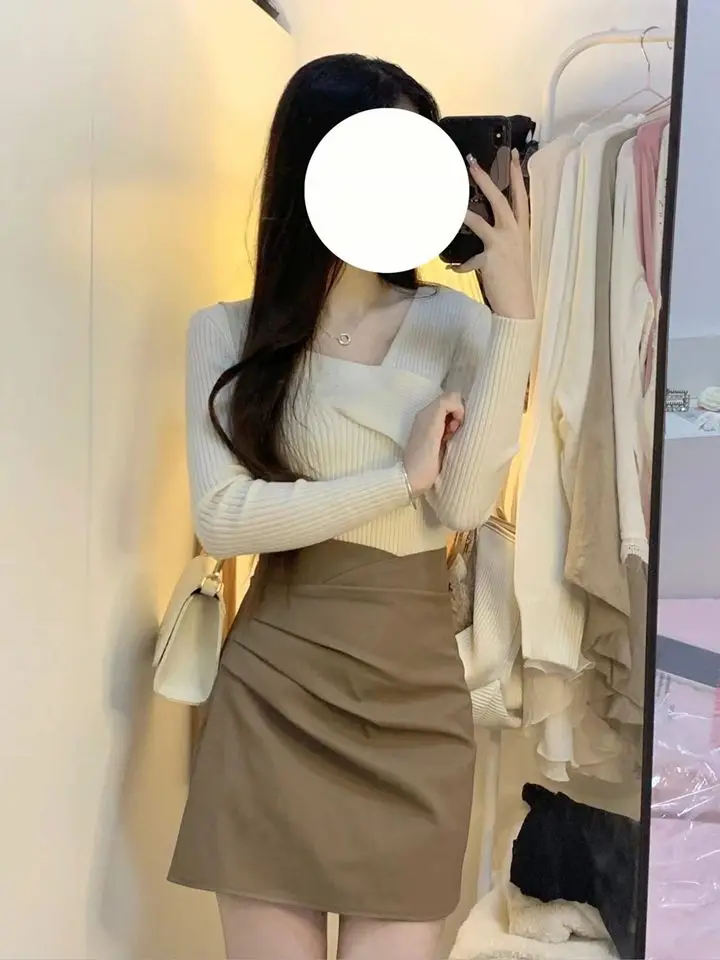 

Sweaters Jumpers Pullovers Woman Knit Acrylic Hollow Y2K Festival Urban Street Alternative Grunge Scene Winter Thermal Youth Fit