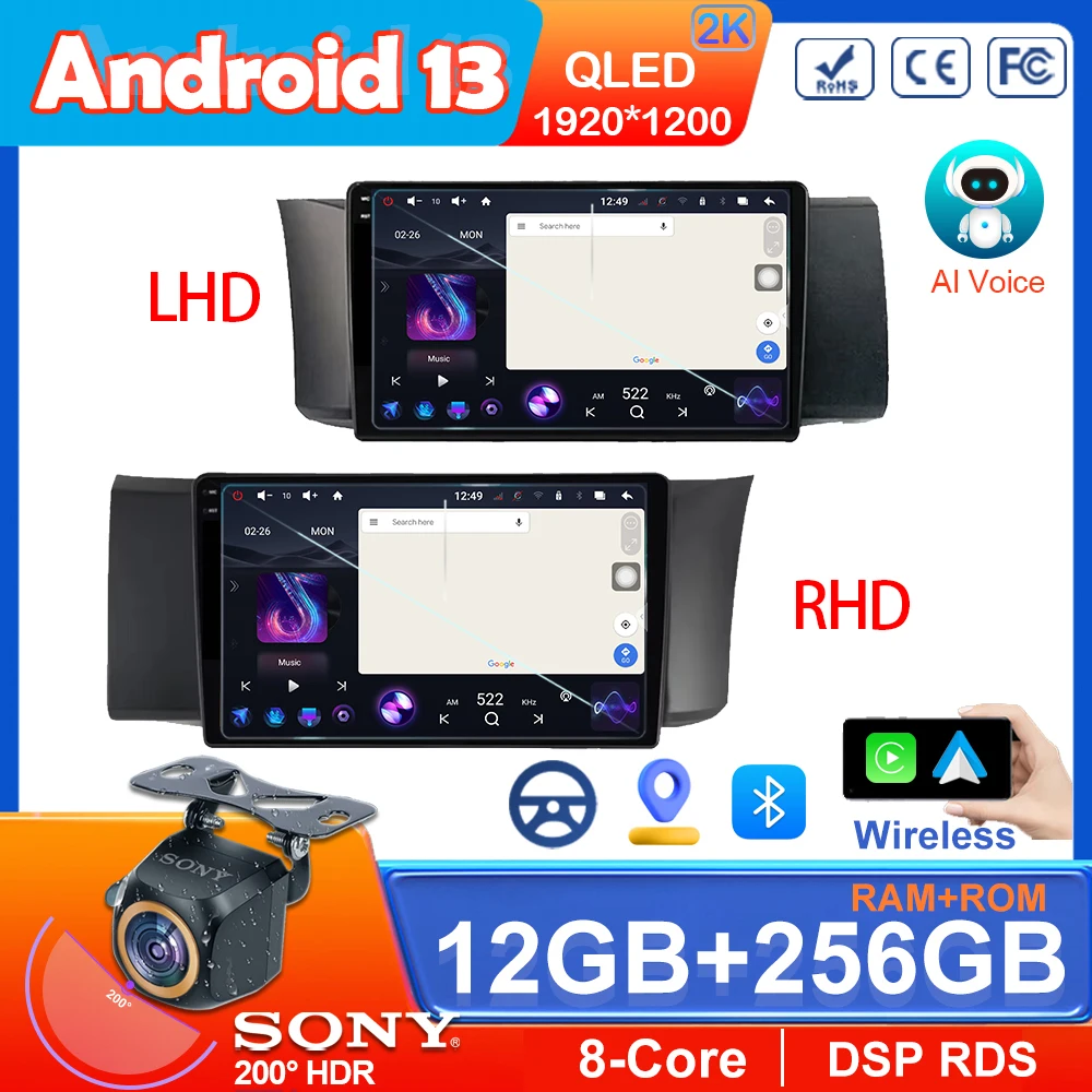 Car Radio Android 14 For Toyota GT86 GT 86 Subaru BRZ Scion FRS Head Unit 2012 2013 - 2016 Multimedia Player GPS Navigation 2din