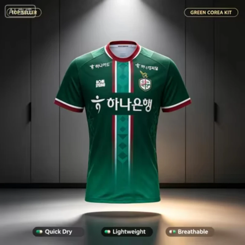 2026 Fashion Daejeon Hana 3D Print Soccer T-shirt Men's Adults Quick Drying Breathable Football Fan T-shirt Sport Parent-child