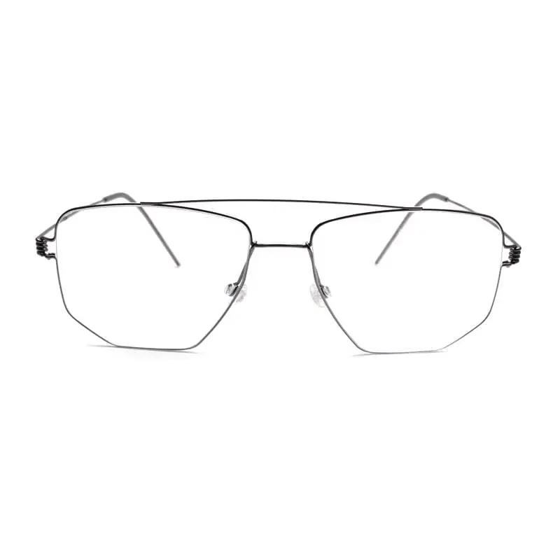

Denmark Brand Titanium Square Polygon Glasses Frame Double Beam Men's Glasses Frames Pilot Edwin Superlight Screw-free Structure