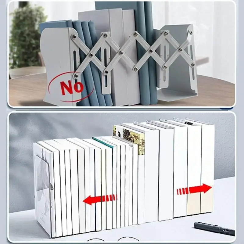 T5EA 8 PCS Clear Acrylic Book Holders Book Stoppers Book Book End L.PLENS