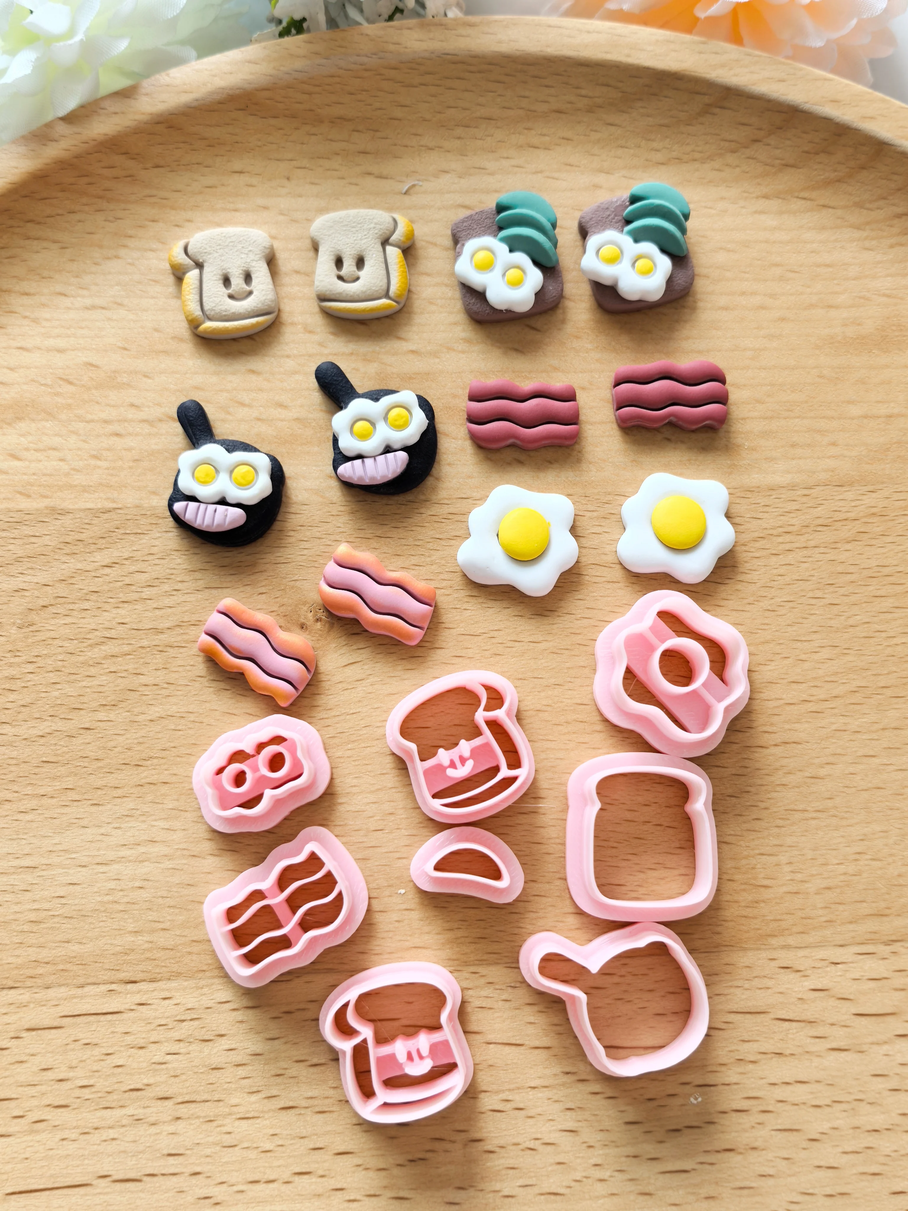 

Mini Kitchen Series Polymer Clay Cutter Clay Cutting Molds DIY Earrings Jewelr Making Hand Tools Soft Clay Tools Set
