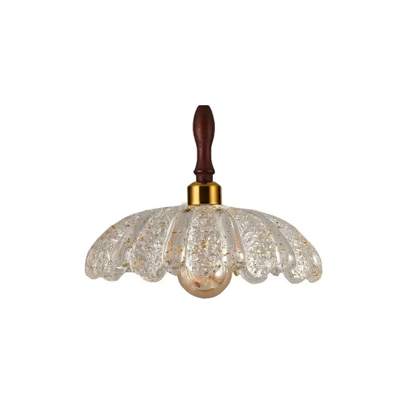 

Medieval restaurant chandelier walnut color dining table bar new dining table lamp tea room lamp study petal hanging lamp