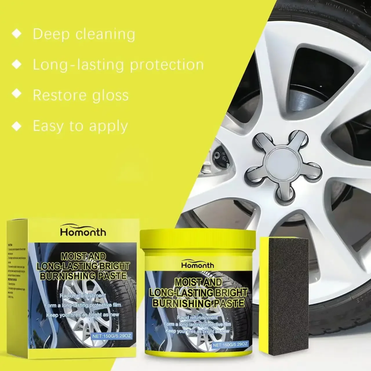 Car Tire Cleaning Cream Tire Polish Coating Cream Maintenance Cleaner Car Automobile Tire Products Cream Polish Maintenance