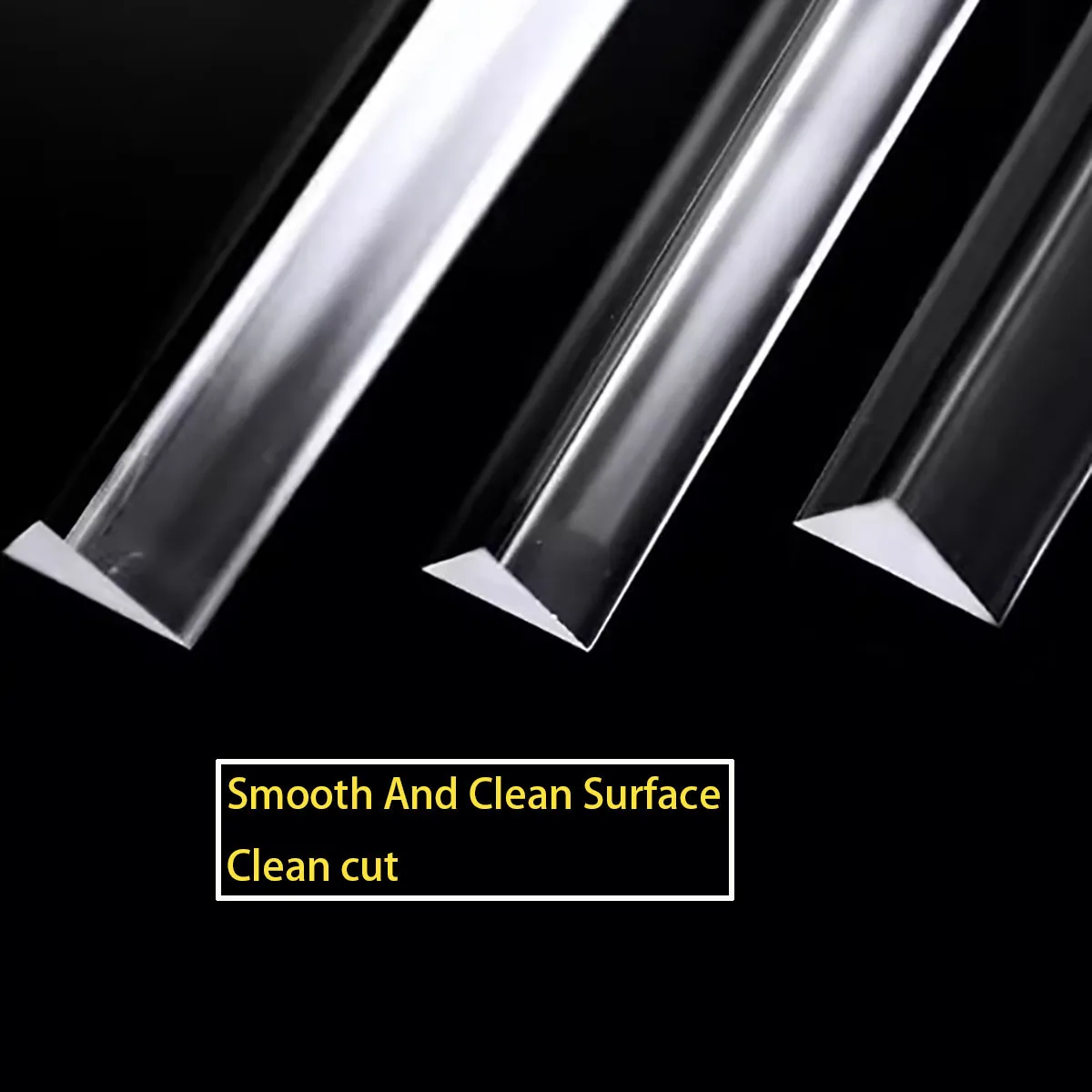 직각 삼각형 PMMA 라이트 가이드 로드 아크릴 삼각형 솔리드 로드 투명 유기 유리 로드