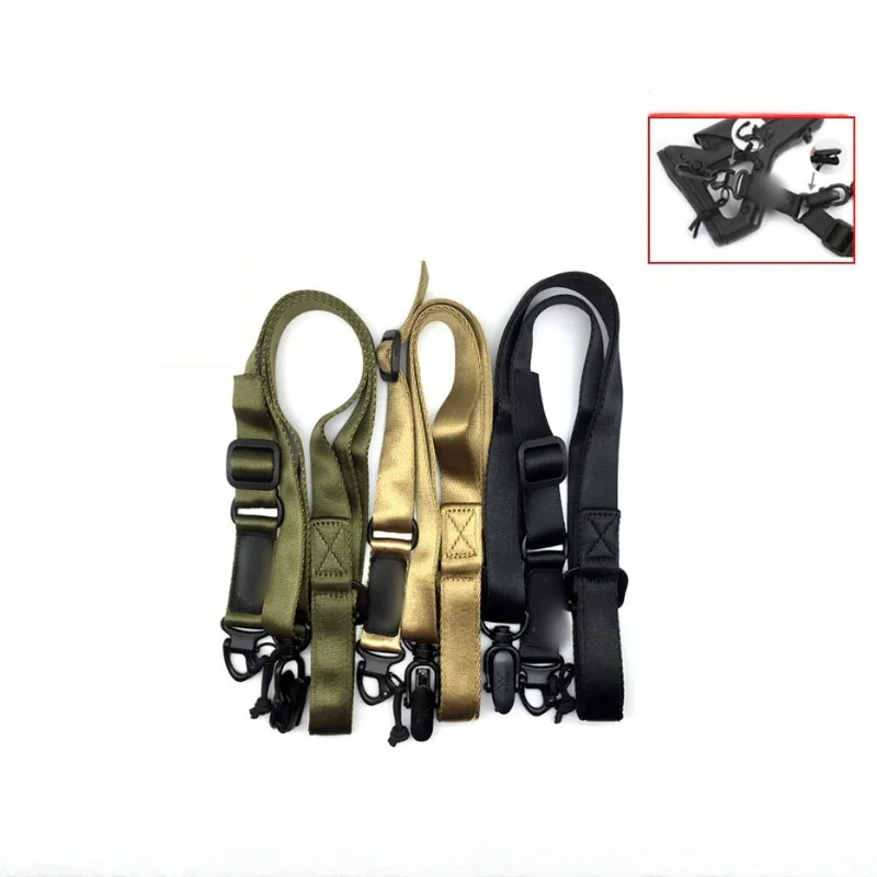 

Tactical MS2 Sling Strap Task Rope Function Double Point Function Strap Single point double eagle beak shoulder with hanging QD