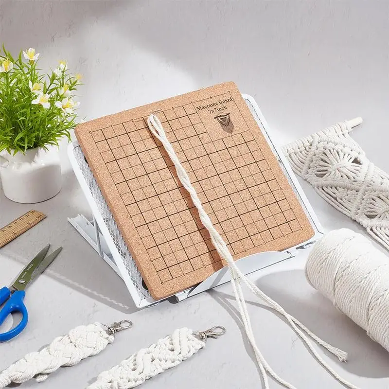 Macrame Board Set Macrame Tools Braiding Adjustable Macrame Tools Knotting Creations Supplies Multi-Purpose Board For Securing &