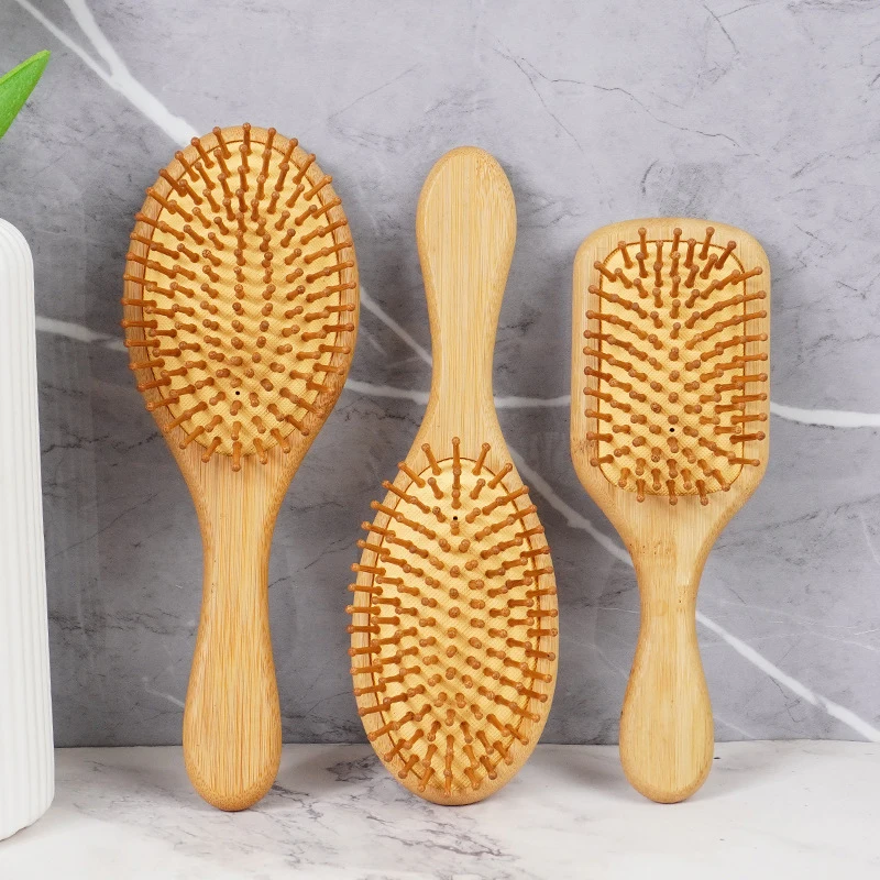 

Premium Wooden Bamboo Hair Brush Wood Air Cushion Comb Improve Hair Growth hairbrush Prevent Hair Loss Comb Bamboo Comb Teeth