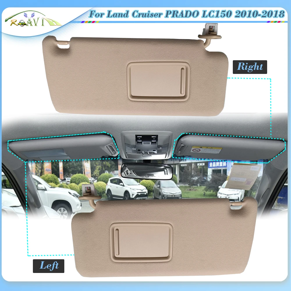 Roavia For Toyota Land Cruiser PRADO GRJ152 TRJ152 GRJ150 LC150 2010 -2017 Car Inner Sunvisor Sun Visor Front Sun shield