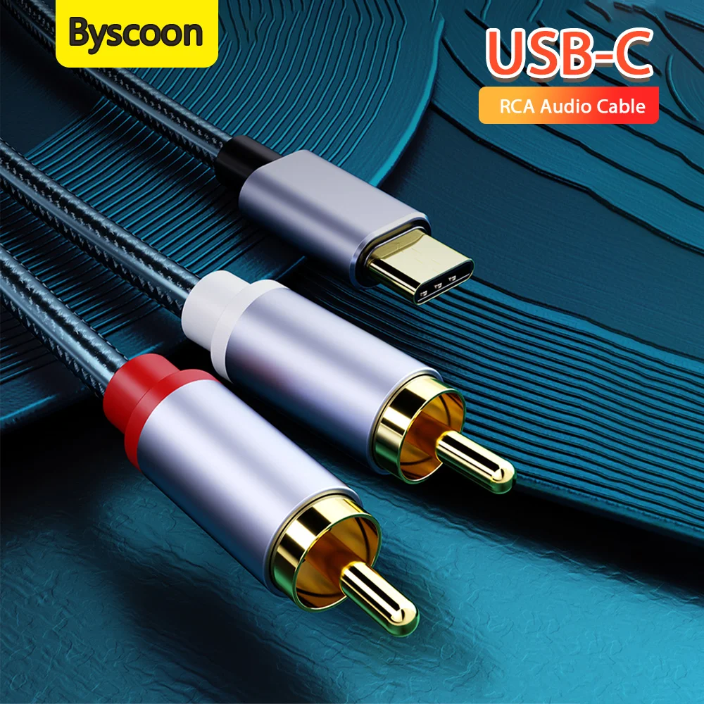 USB C auf RCA-Audiokabel Typ C auf 2 männlichen Y RCA-Splitter für iPhone 15 16 Serie Galaxy S23 Heimkino-Lautsprecher Autoradio