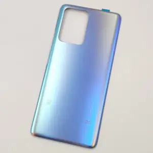 Bilashmart With LOGO Glass Back Door Lid Xiaomi 11T 11T Pro 5G Hard Battery Cover Rear Housing Panel Case Shell With Adhesive Glue