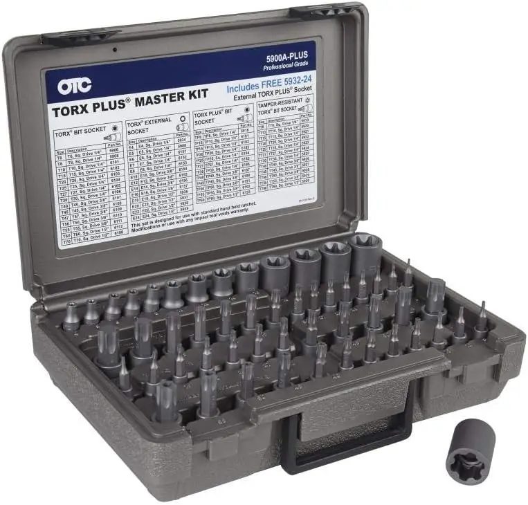 

53-Piece Master Torx Bit Socket Set - Includes Standard, Plus, External, Tamper Resistant Styles with Storage Case
