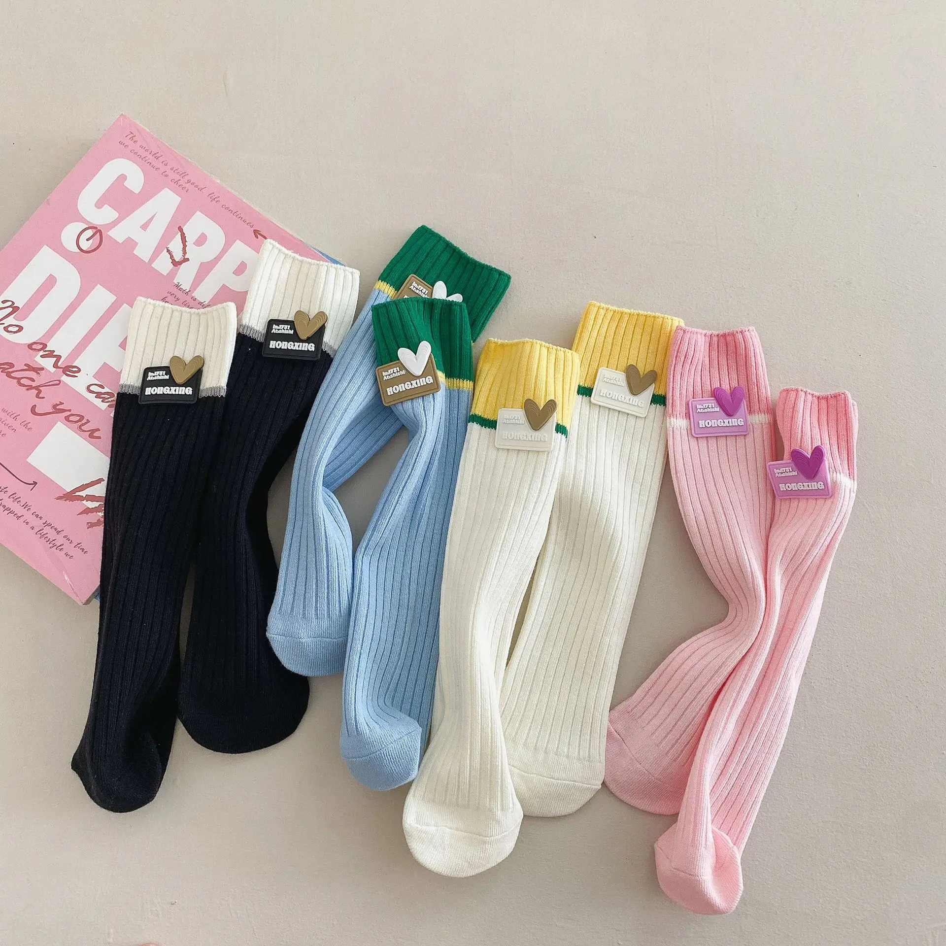 

Baby Boys Socks 100% Cotton Infant Girls Socks Solid Kids Knee High Sock Plain Spanish Style Toddler Newborn Sock For 0-4 Years