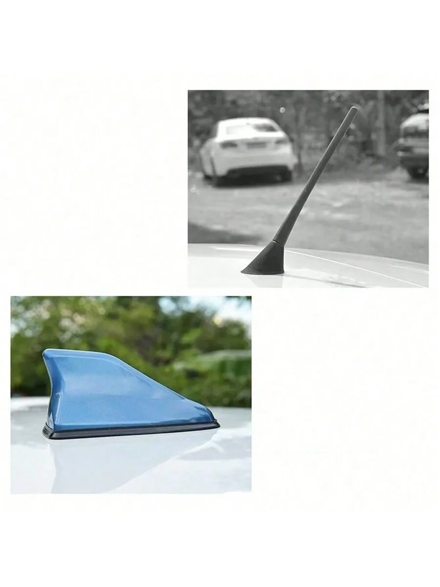 1pc Car Shark Fin Antenna, 2nd Generation Tail Wing Modification Antenna, With Signal Reception Decoration, No Drilling Required view 4