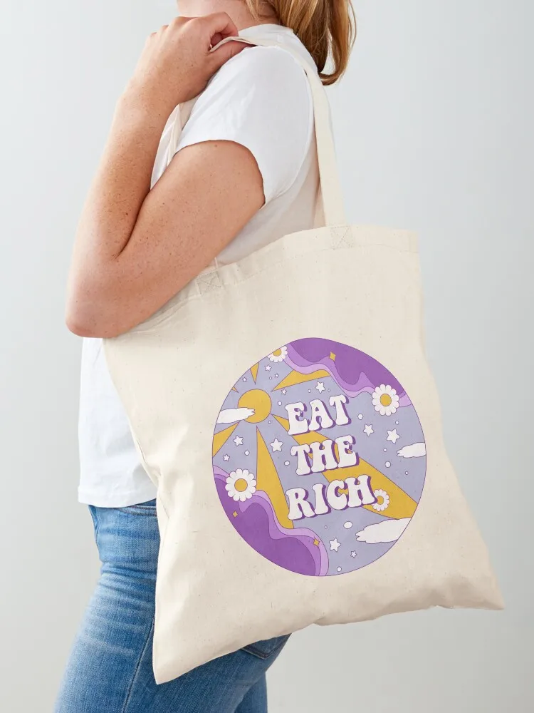 

eat the rich Tote Bag Customizable tote bag supermarket folding bag personalized tote Women's bags