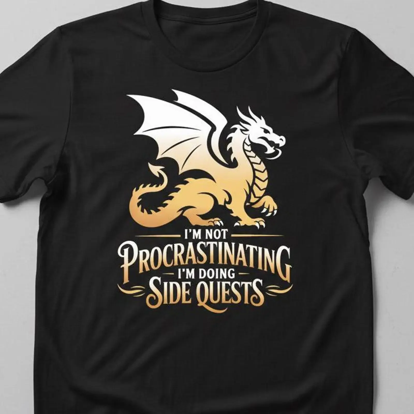 Side Quests T Shirt Funny Gamer RPG vintage Washed fashion Slightly Stretched streetwear Stylish Top For Everyday Wear Soft
