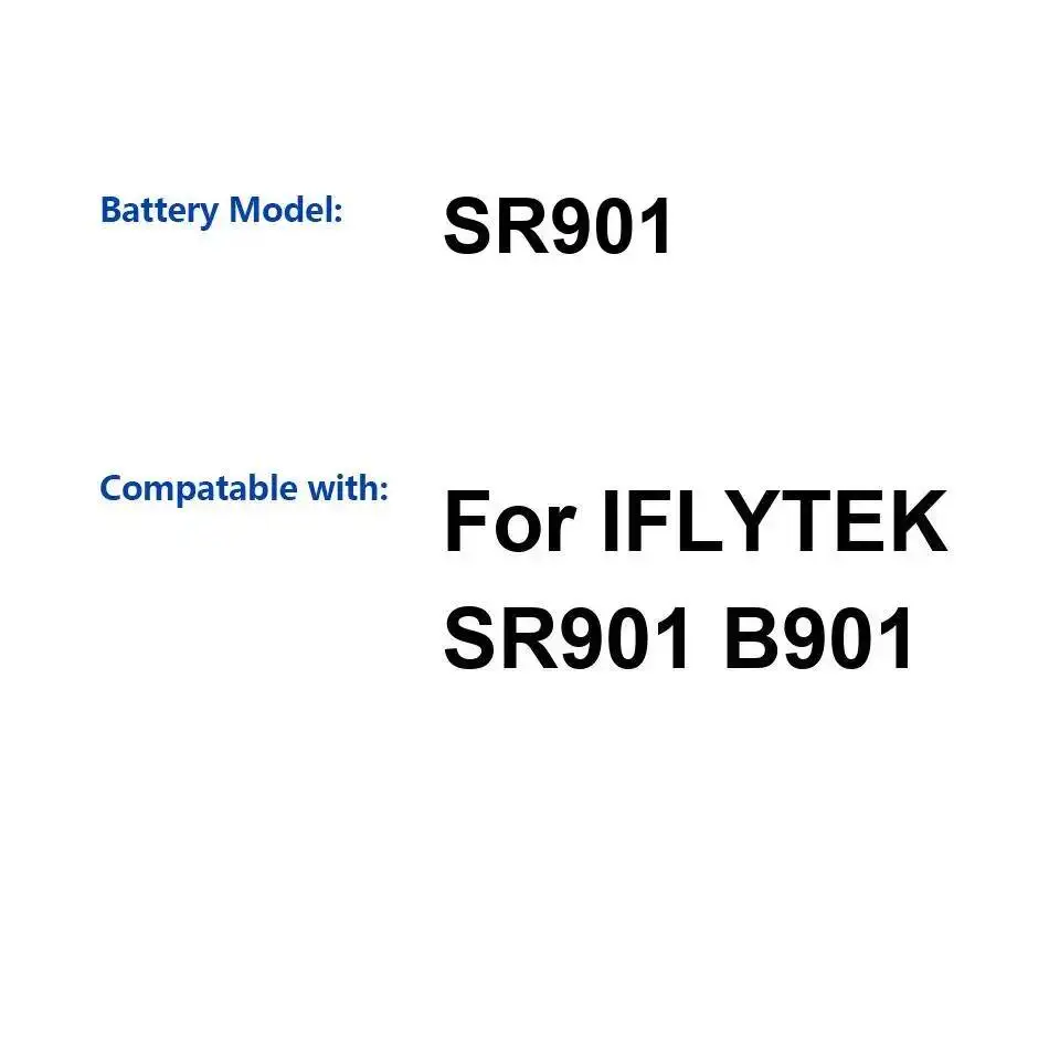 

Устройство для распознавания голоса с хорошей работой при низких температурах, аккумулятор с длительным сроком службы 4000 мАч для Iflytek Xunfei SR901 B901