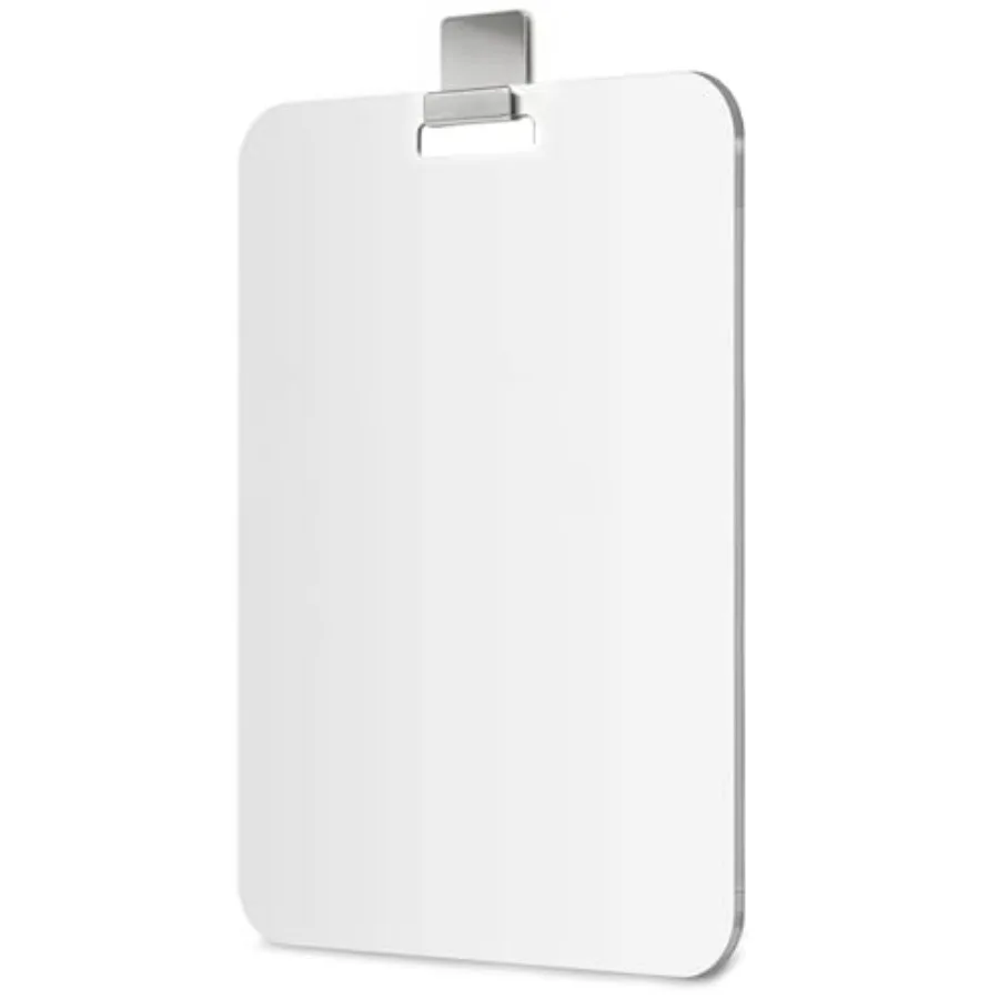 

7x9 Shaving Mirror for Shower with 3M Adhesive Hook Hang-Anywhere Shower Mirror Acrylic - Unbreakable Less Fogging Sleek Framel