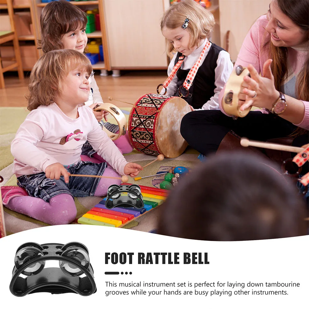 

2 Pcs Foot Bell Accessories Tambourine Bells Percussion Plastic Child Musical Toy Kids Instruments