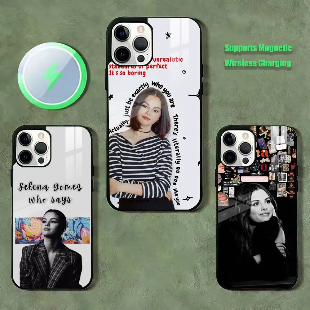 

Hot Actor Selena Gomez Phone Case For iPhone17,16,15,14,13,12,11 Plus,Pro Allows magnetic wireless charging